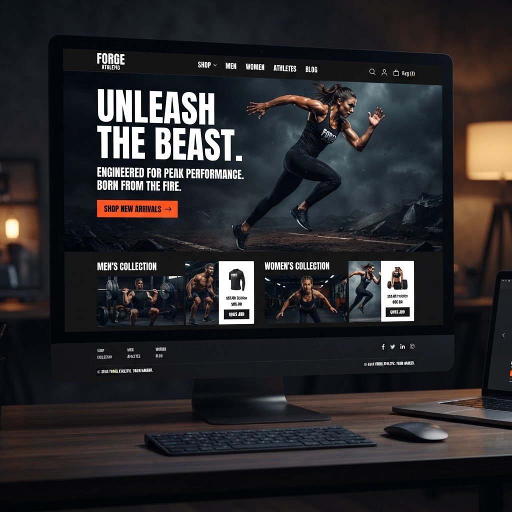 Forge Athletic website design by Sitecraft Io