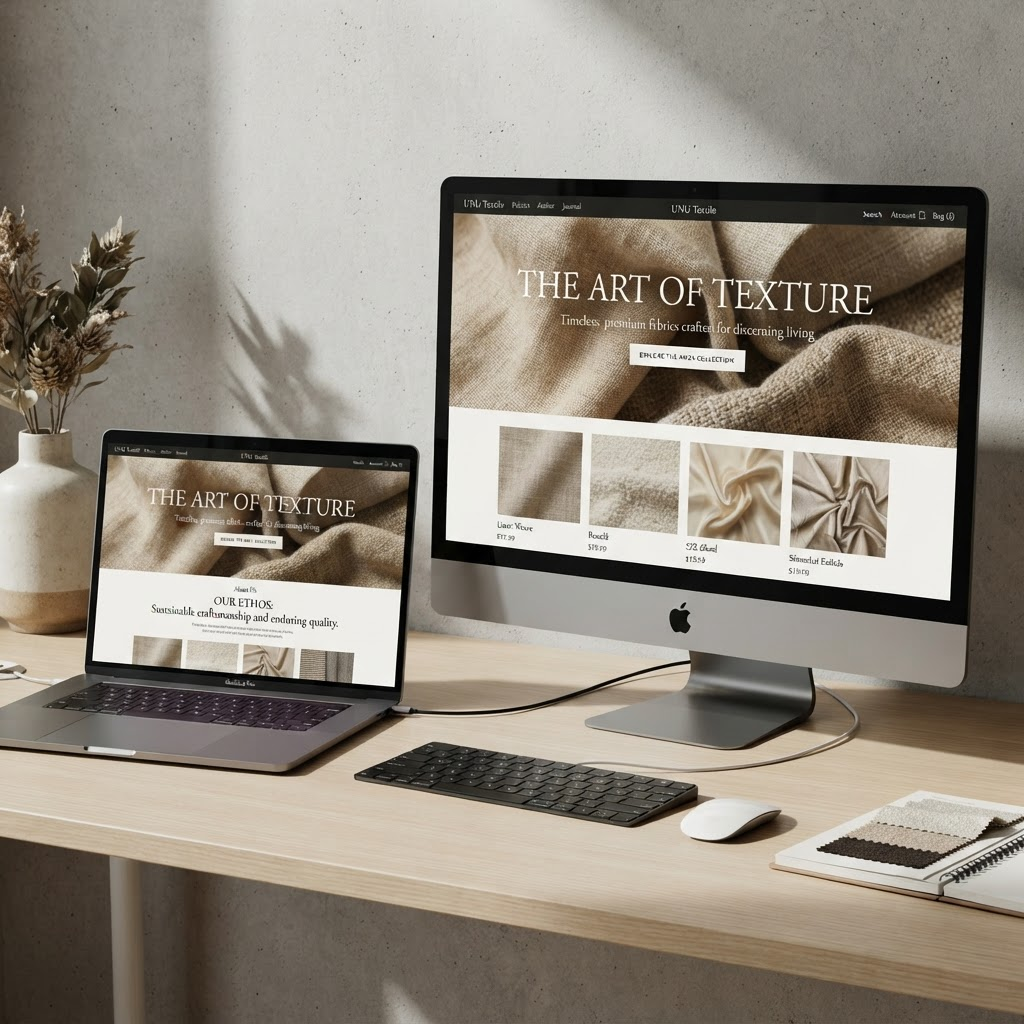 UNU Textile website design by Sitecraft Io