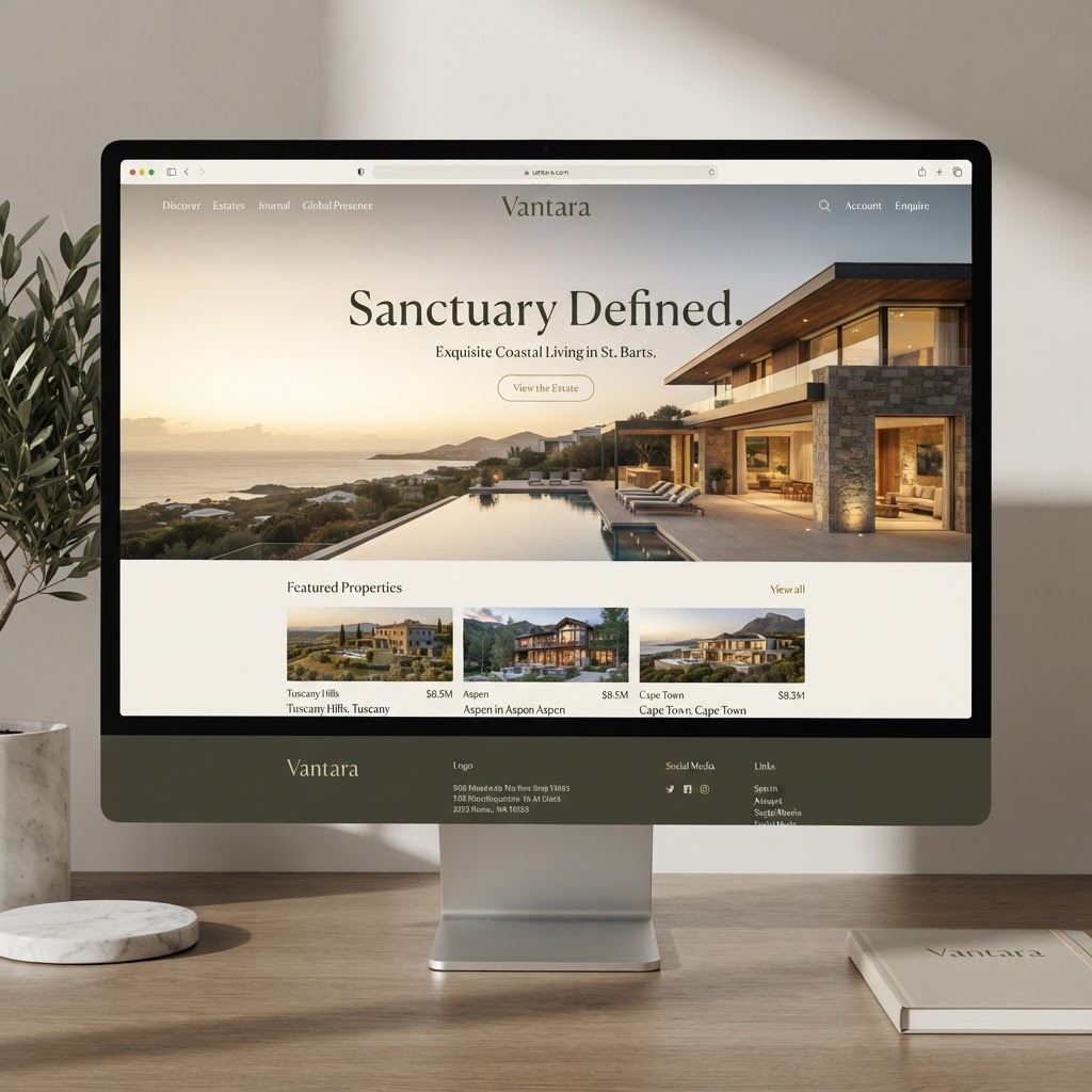 Vantara website design by Sitecraft Io